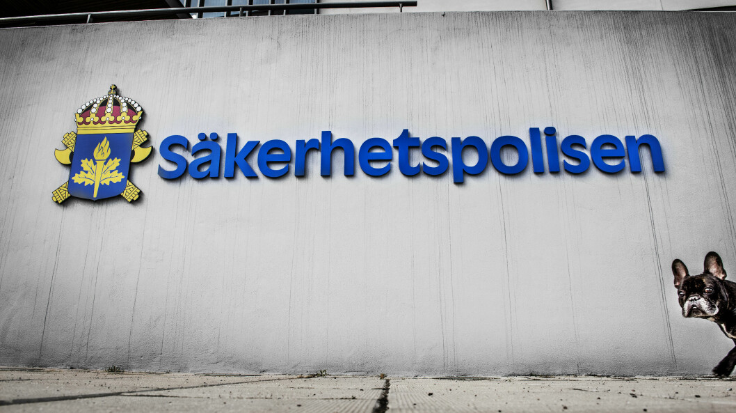 Flög drönare över Säpos högkvarter.