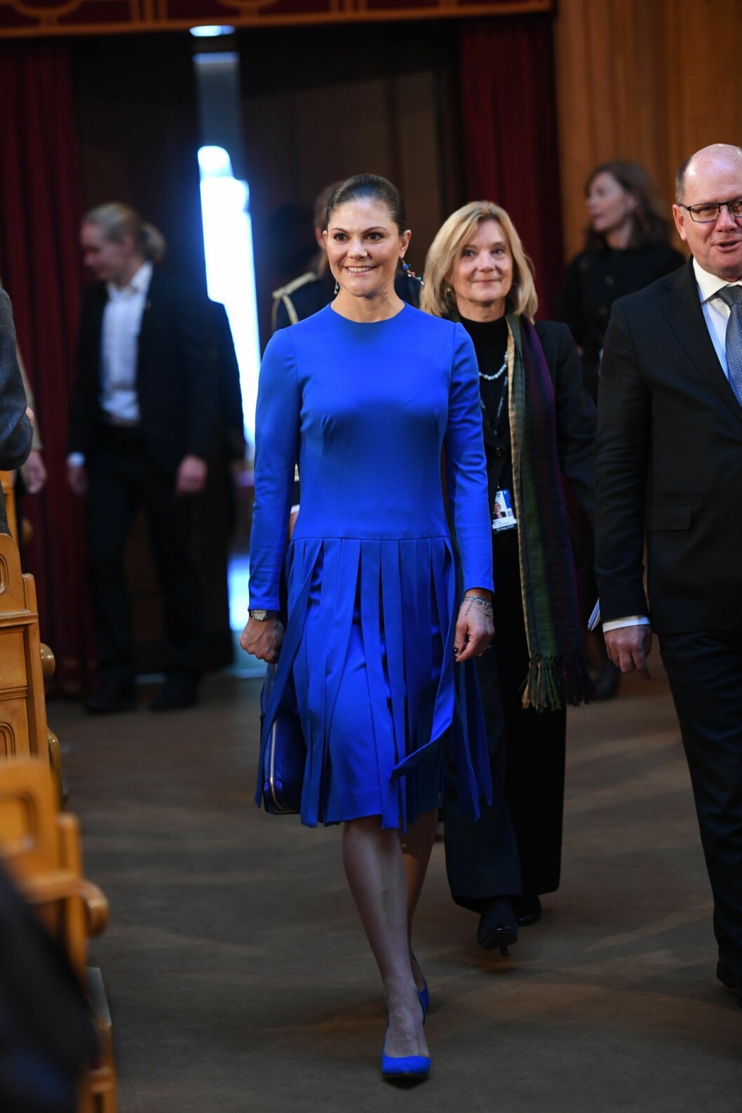 Kronprinsessan Victoria i Sveriges riksdag för att uppmärksamma Finlands 100-årsdag