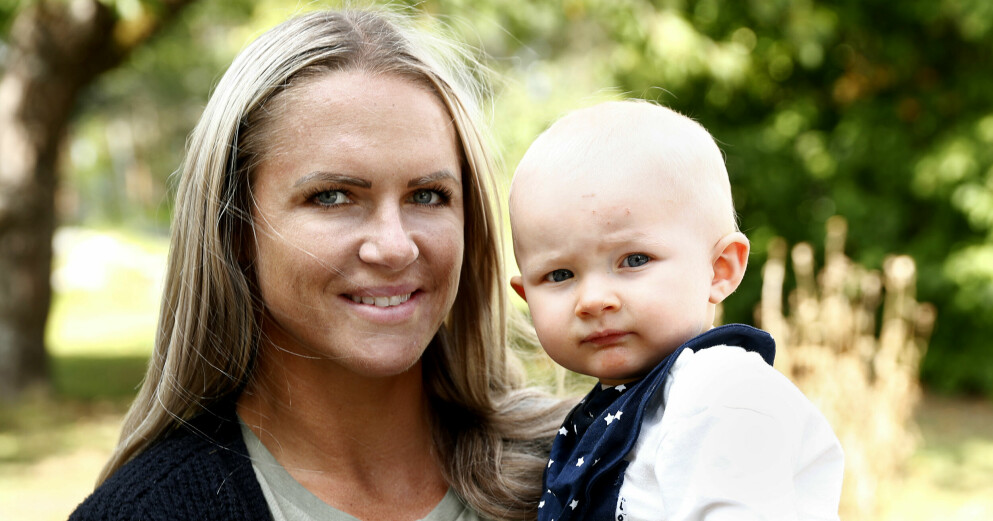 Frida Wallberg med sonen Mitlon. Fotot är taget 2019. Frida Wallberg med sonen Milton