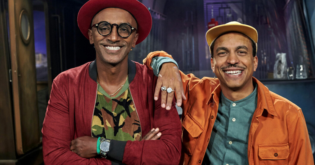 Kocken Marcus Samuelsson med Jason Diakité i På spåret.