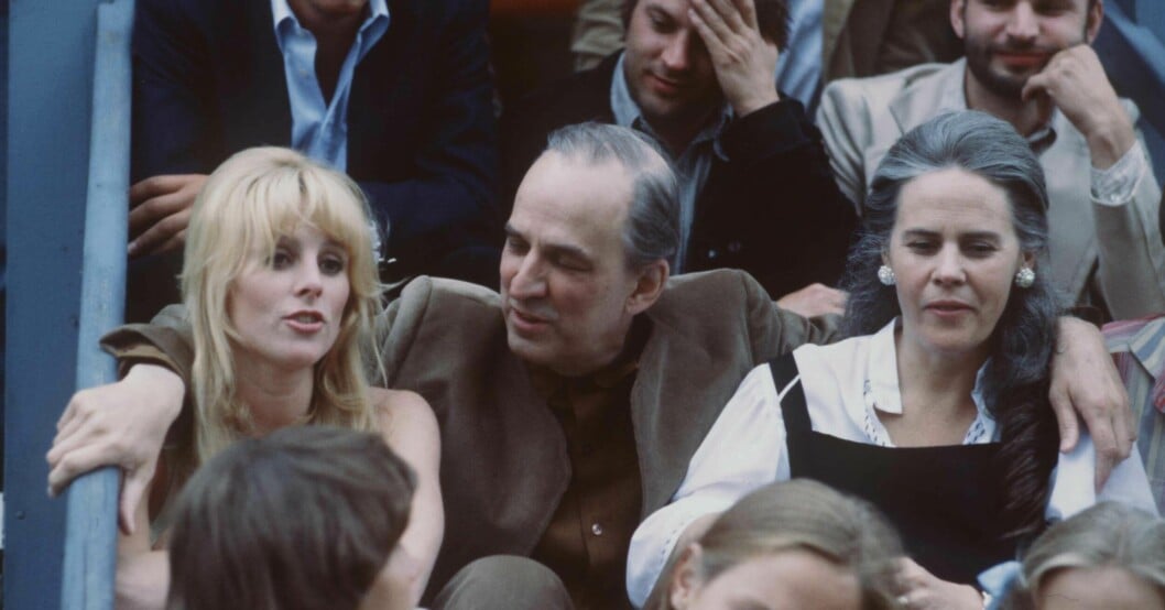 Anna Bergman tillsammans med sin pappa Ingmar Bergman. Bilden togs 1978 i samband med regissörens 60-årsdag.