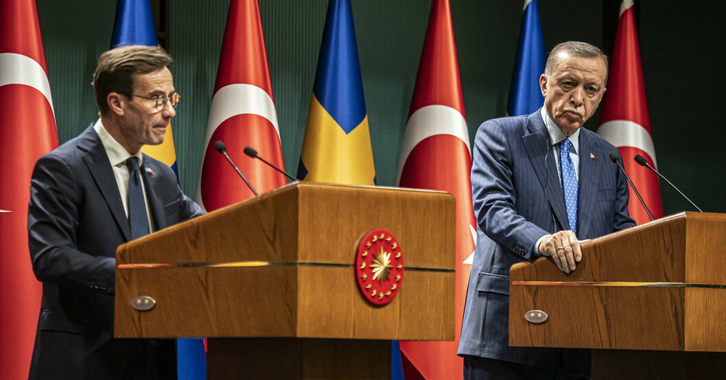 Ulf Kristersson och Erdogan.