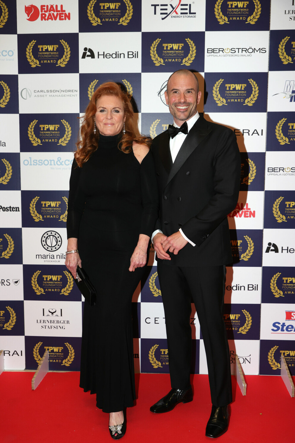 Martin Stenmarck med Sarah Ferguson, hertiginnan av York. Vilken grej! Martin på röda mattan