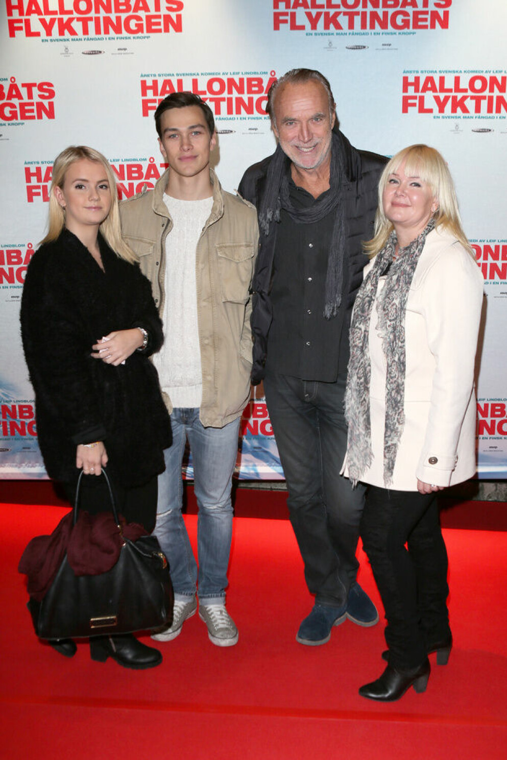 Clabbe med familjen på premiär 2014. Clabbe med familjen