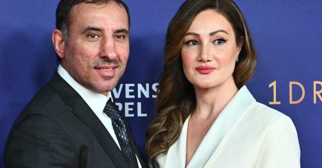 Ara Abrahamian och frun Songül Eken under Idrottsgalan 2023.