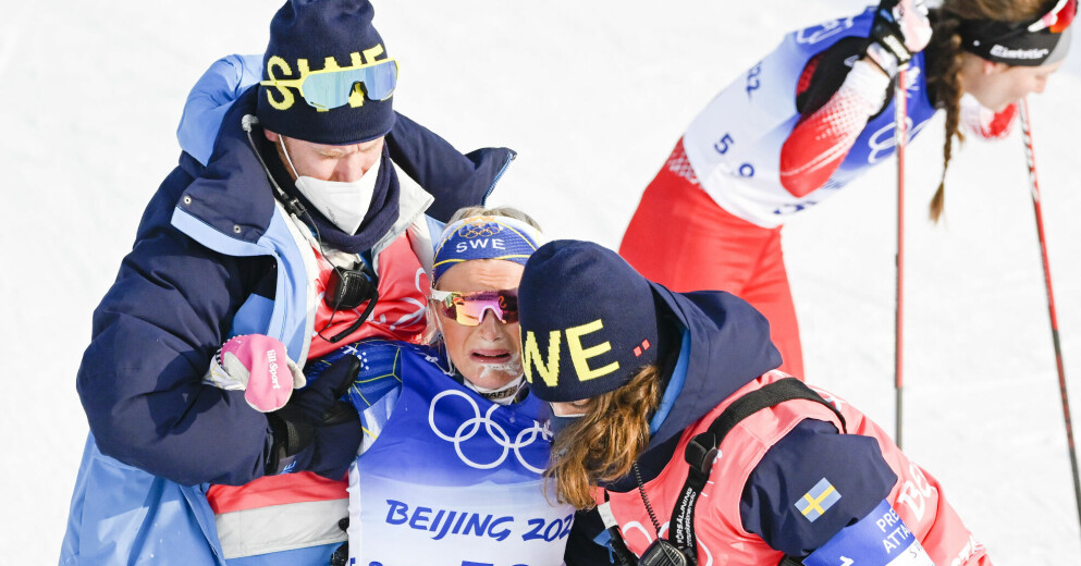 Frida Karlsson hade det tufft efter torsdagens tävling. Frida Karlsson