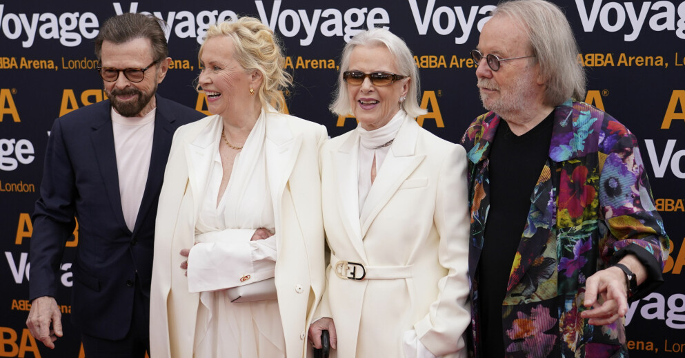 De fyra huvudpersonerna! Det är 36 år sedan sist vi såg dem tillsammans i minglet! ABBA
