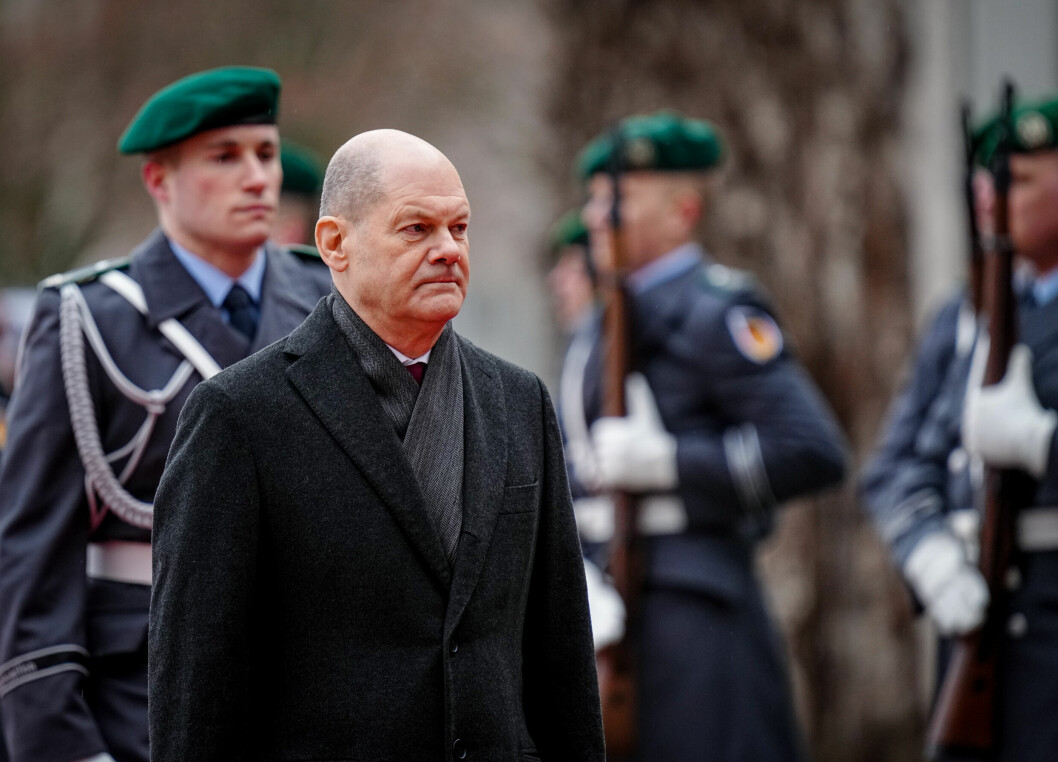 Angela Merkels efterträdare, tysklands förbundskansler Olaf Scholz.