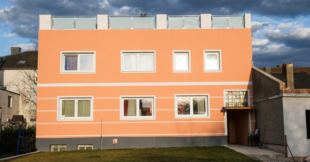 Josef Fritzls hus i staden Amstetten i Österrike.