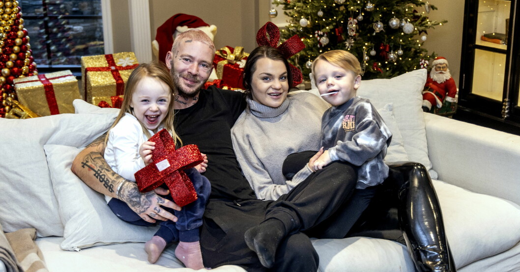 Jonna och maken Joakim Lundell har barnen Lunabelle och Lionel ihop. FAMILJEN LUNDELL