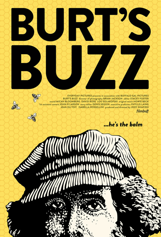 2013 gjordes det en dokumentärfilm om Burt, hans lugna liv i Maine och hans företag Burt's Bees. 2013 gjordes det en dokumentärfilm om Burt, hans lugna liv i Maine och hans företag Burt's Bees.