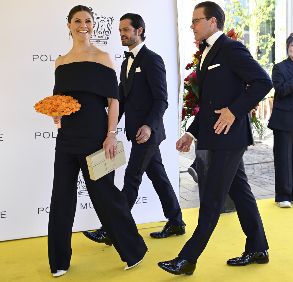 Kronprinsessan Victoria, prins Carl Philip och prins Daniel på plats för prisceremonin.
