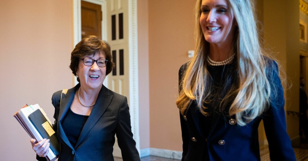Republikanska senatorn Susan Collins. Susan Collins