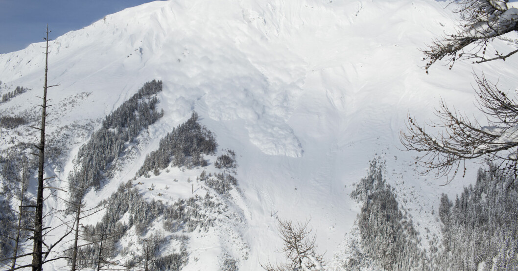 En lavin i Alperna.S