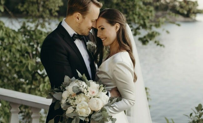 Markus Räikkönen och Sanna Marin gifte sig 2020.