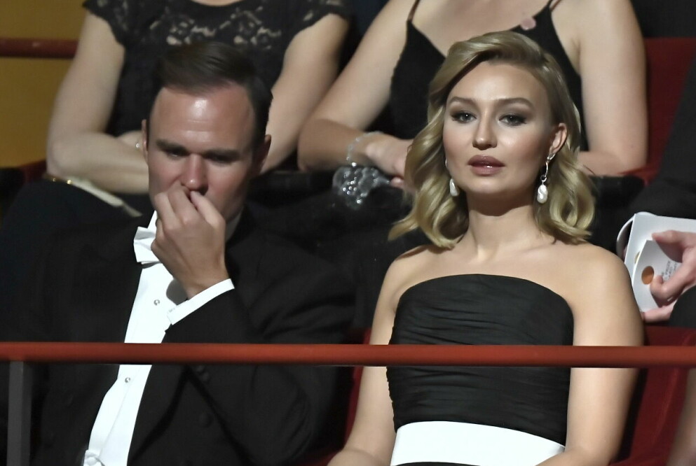 Ebba och Niklas gick skilda vägar 2019. Här är paret på bild under Nobelprisutdelningen – samma år. Niklas Thor och Ebba Busch