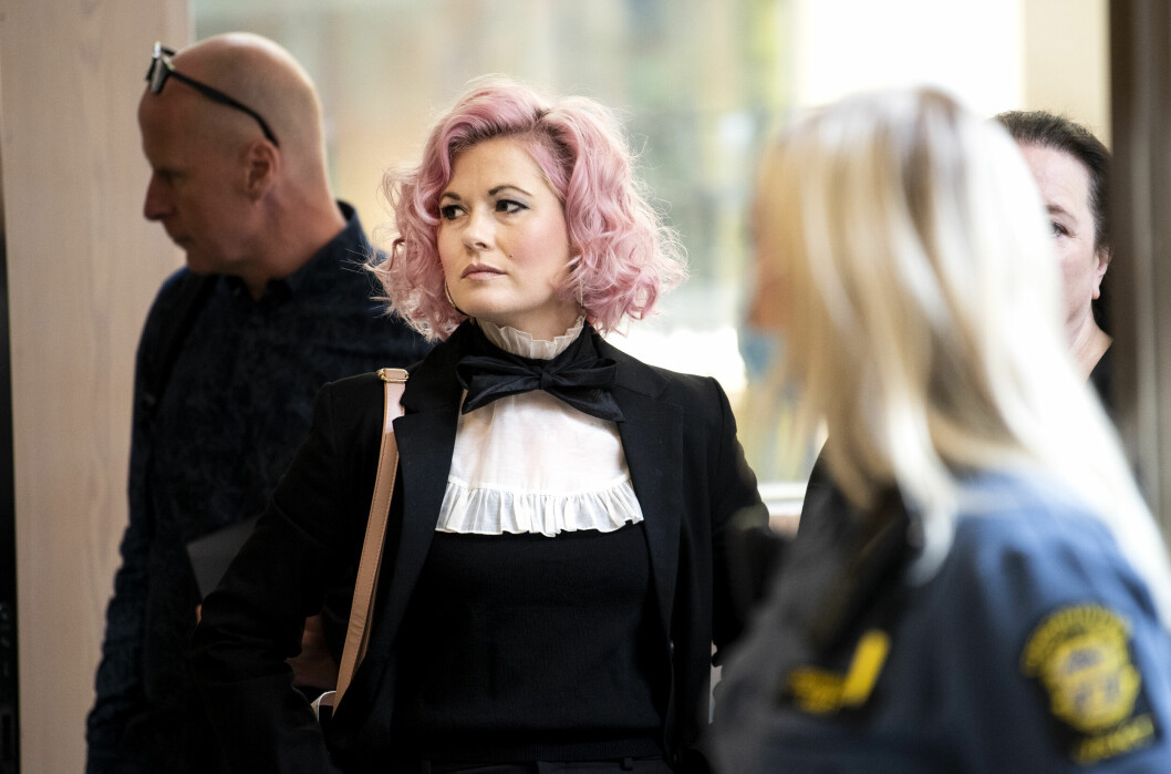 Melinda Jacobs under rättegången mot de biologiska föräldrarna.