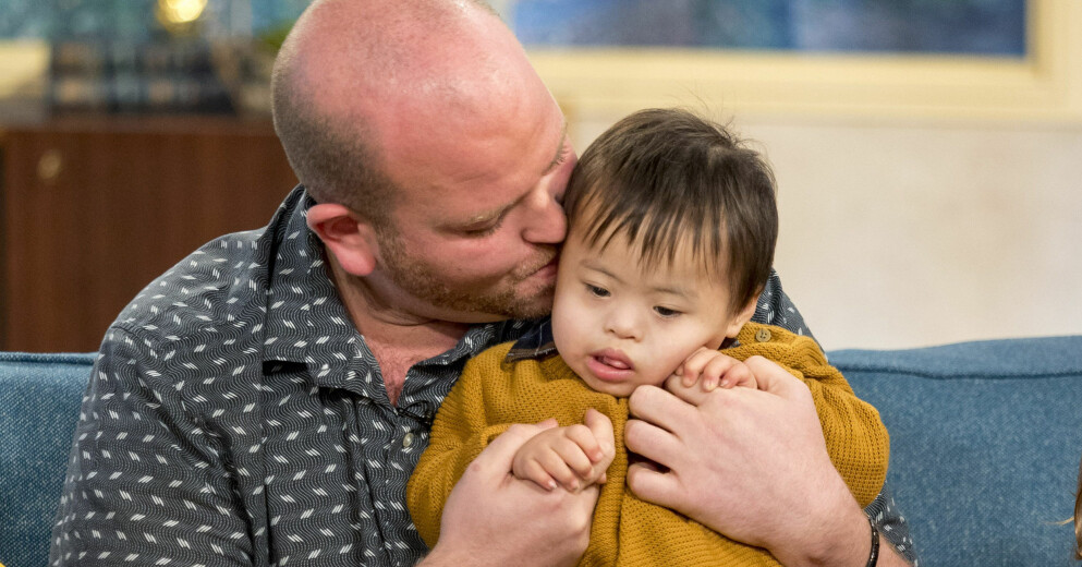 Ben och sonen Joseph, 6, när de gästar tv-programmet 'This Morning' 2017. Ben Carpenter med sonen Joseph.