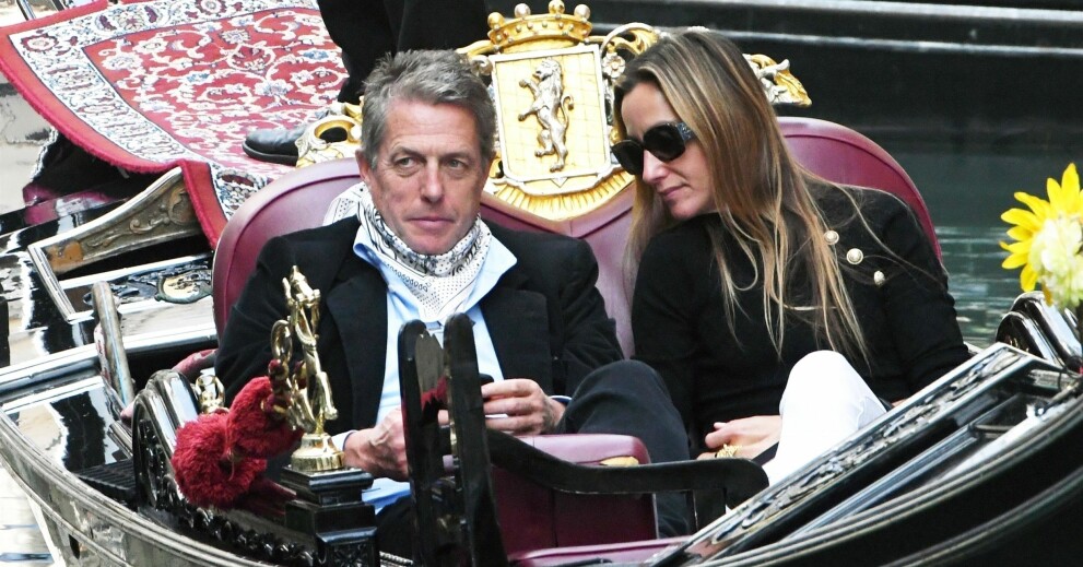 Anna och Hugh var på semester i Venedig. Hugh Grant, Anna Eberstein