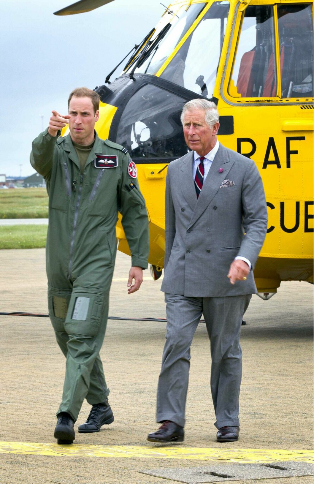 Kronprins Charles och prins William.