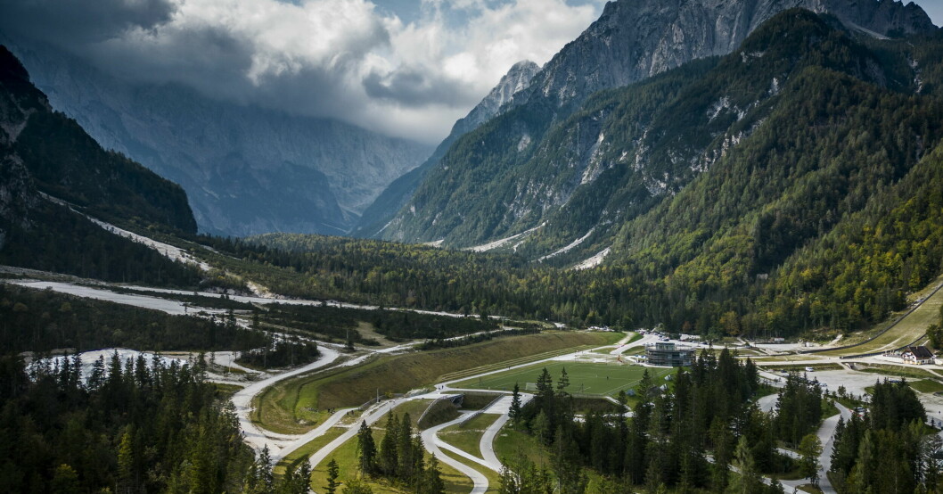 Dalgången i Planica. Här är VM-arenan där tävlingarna kommer att äga rum. Dalgången i Planica. Här är VM-arenan där tävlingarna kommer att äga rum.