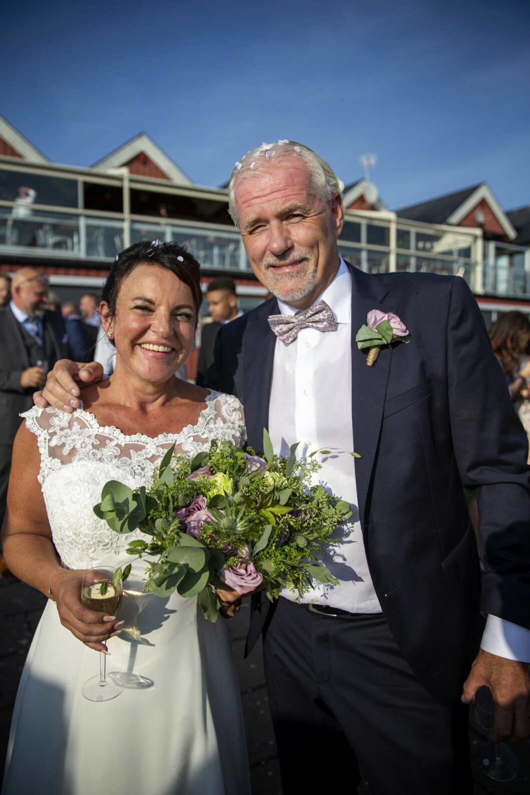 Barnen Anton och Annie närvarade inte vid pappa Glenn Hyséns och Camilla Lendotts bröllop. Glenn Hysén och Camilla Lendott