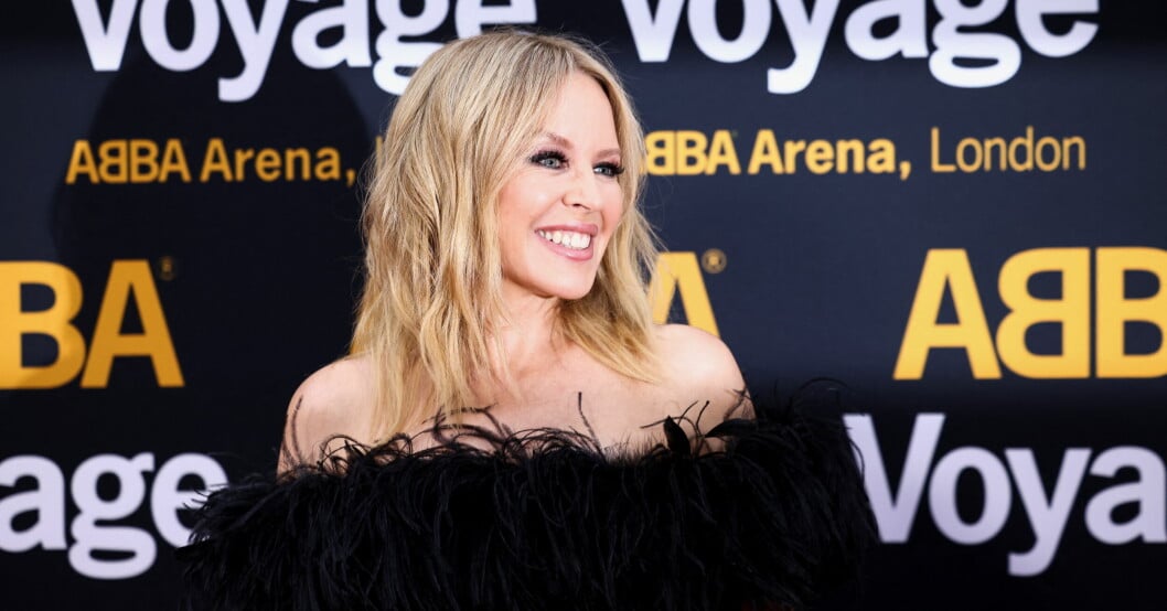 Kylie Minogue är på plats. Kylie Minogue