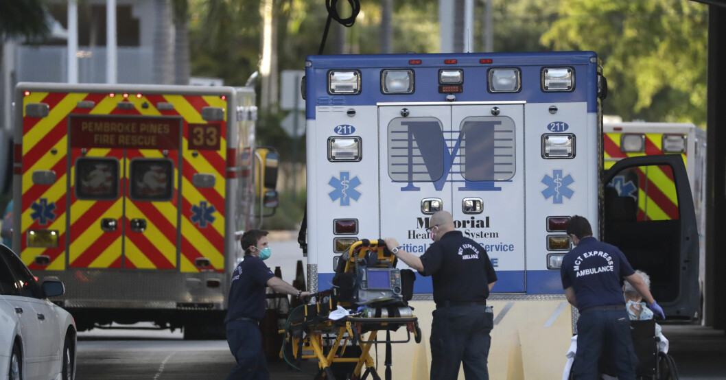 Memorial Regional Hospital i Hollywood har likt många andra sjukhus i Florida utlyst krisläge och säger att sjukhuset är fullt av covid-patienter. Merparten är ovaccinerade. Memorial Regional Hospital