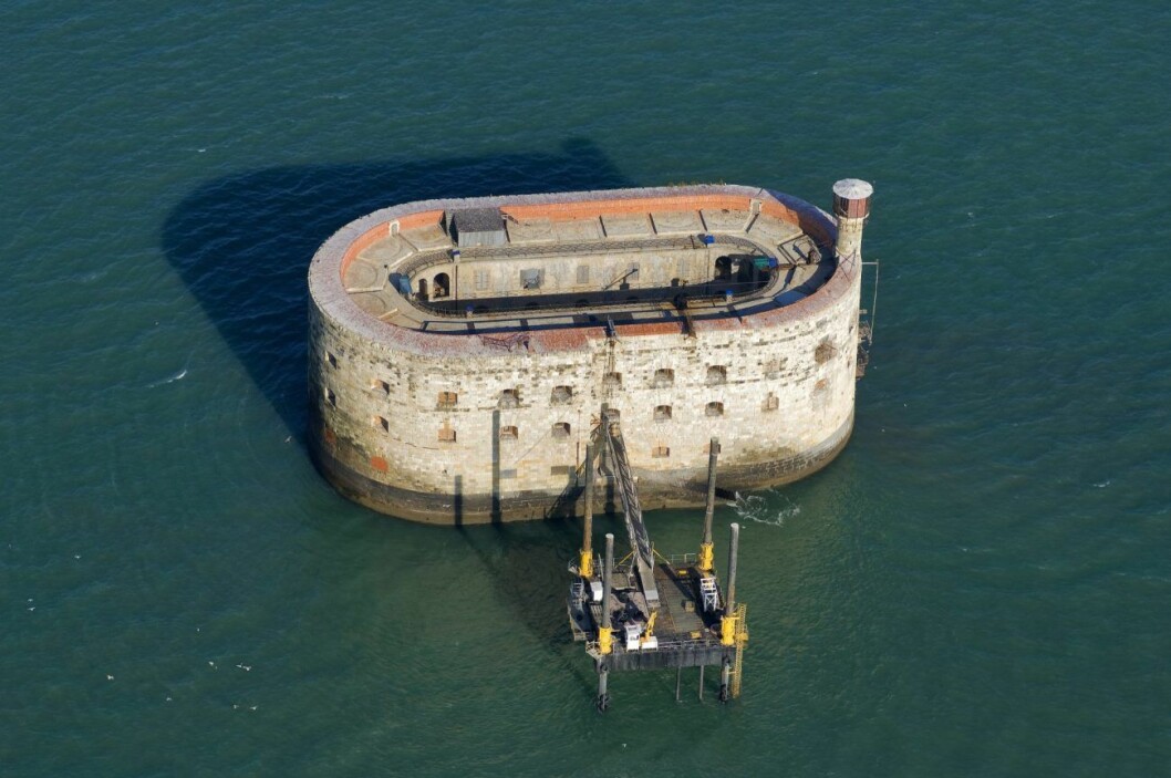 Fort Boyard ligger utanför den västfranska kusten. Fort Boyard i Frankrike