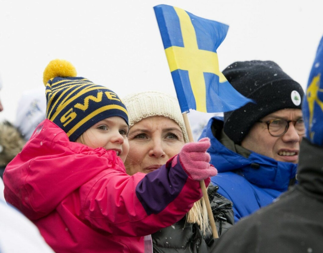 Prinsessan Estelle och Anna Westling i Falun 2015. Foto: Ulf Palm / TT Anna Westling