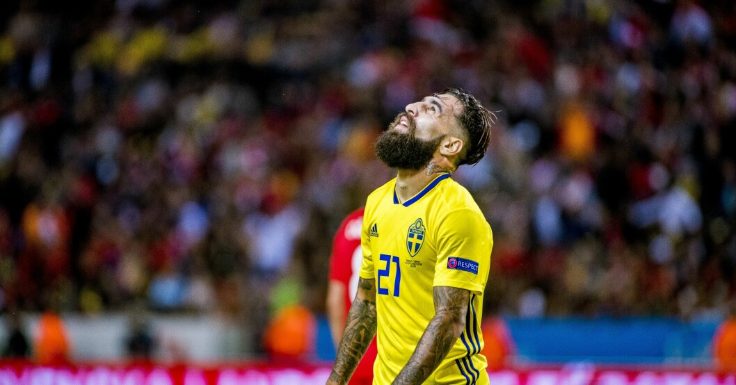 Jimmy Durmaz i svenska landslaget i fotboll.