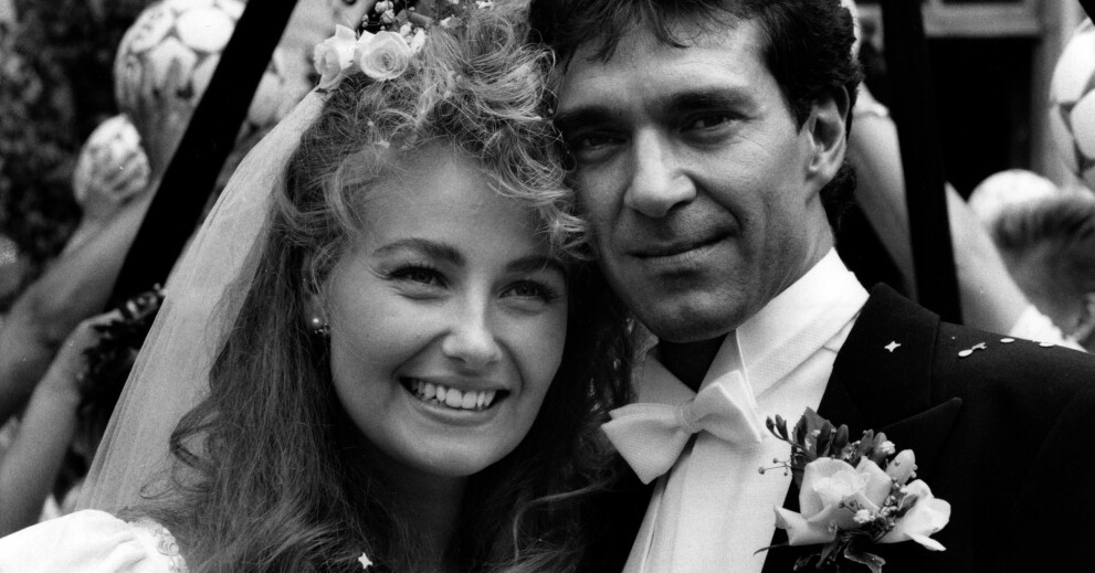 Paret gifte sig 1988. Yvonne Ryding, Kjell Bergkvist