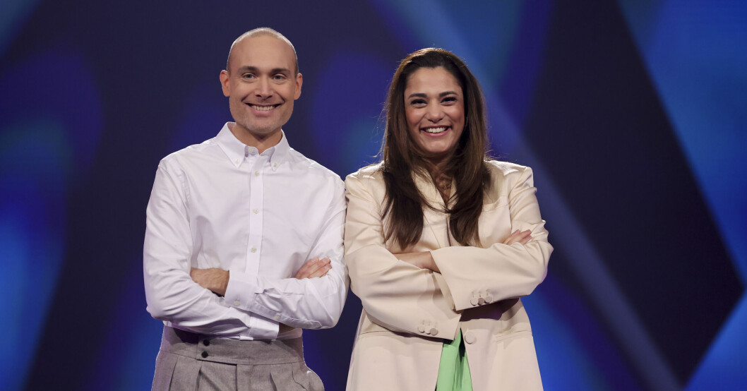 Farah är en av programledarna för Melodifestivalen 2023. Denna gång ihop med Jesper Rönndahl. Farah är en av programledarna för Melodifestivalen 2023. Denna gång ihop med Jesper Rönndahl.