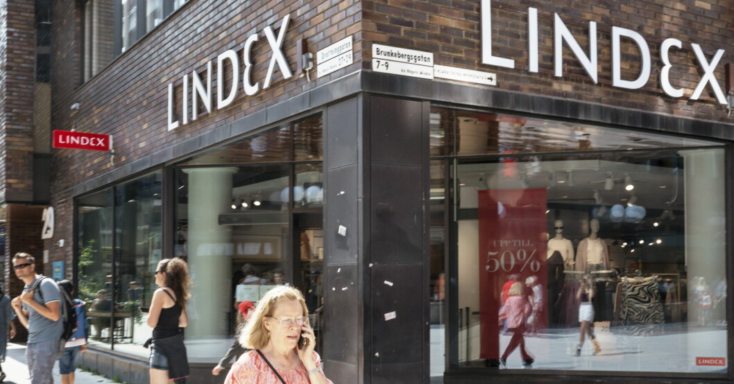 En av Lindex större butiker i Stockholm, i korsningen Drottninggatan-Brunkebergsgatan.