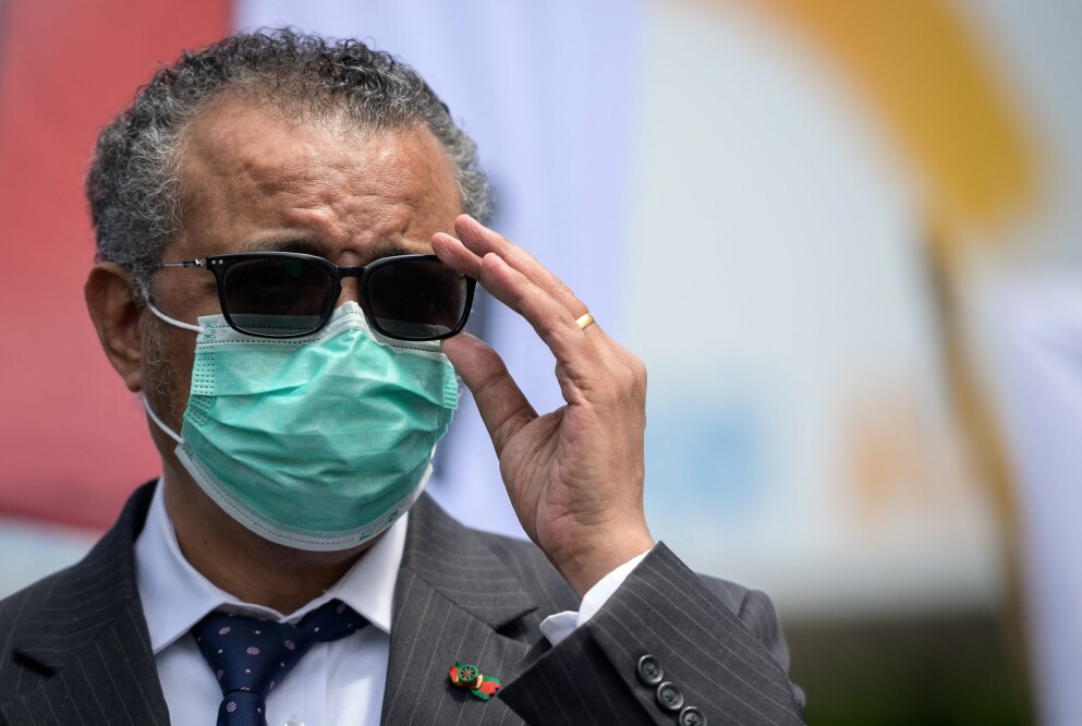 WHO-ordföranden Tedros Adhanom Ghebreyesus.