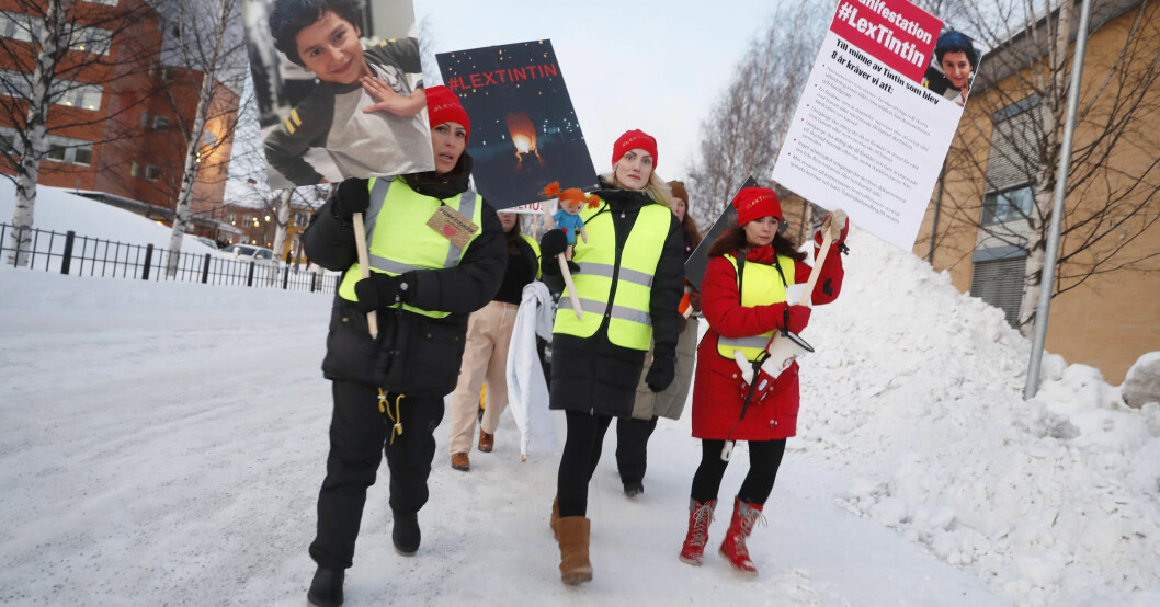 Manifestationen i Luleå. Manifestationen i Luleå.