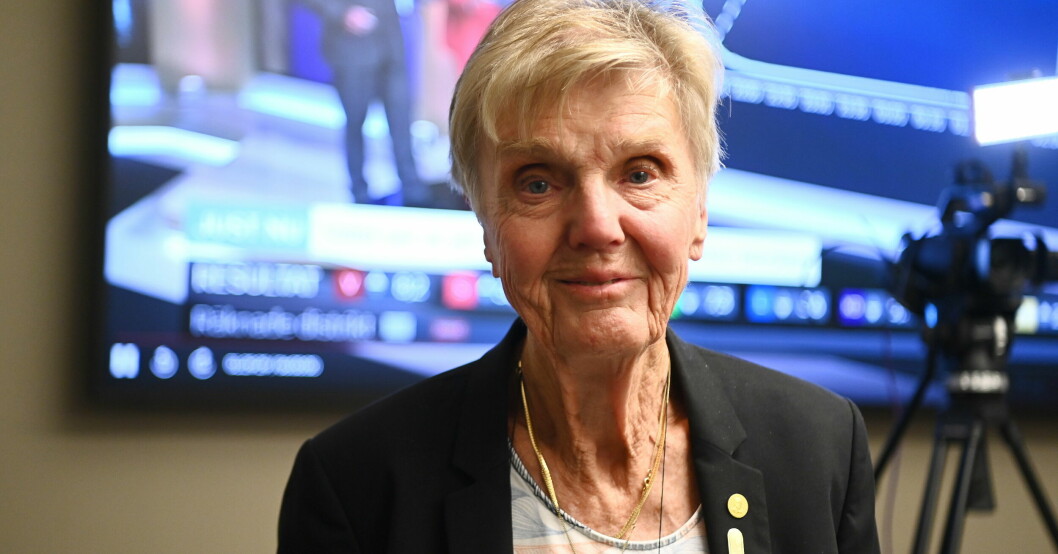 Barbro Westerholm på Liberalernas valvaka 2022. Barbro Westerholm på Liberalernas valvaka 2022.
