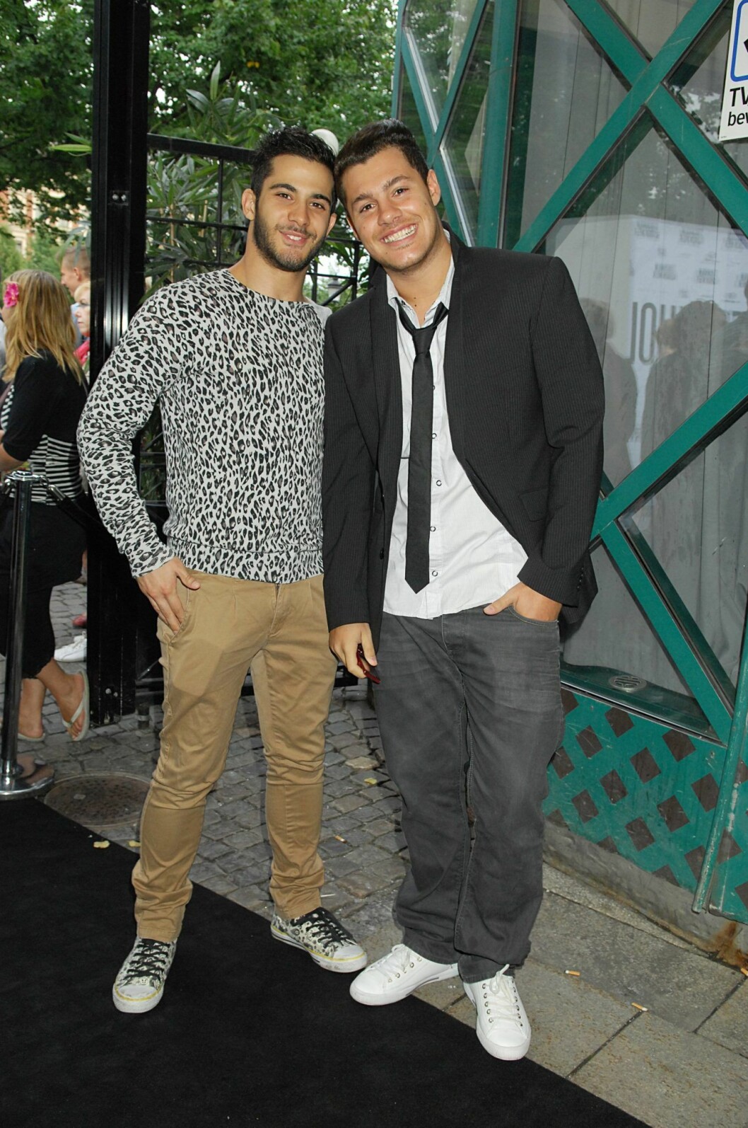 Rabih tillsammans med artistkollega Eddie.