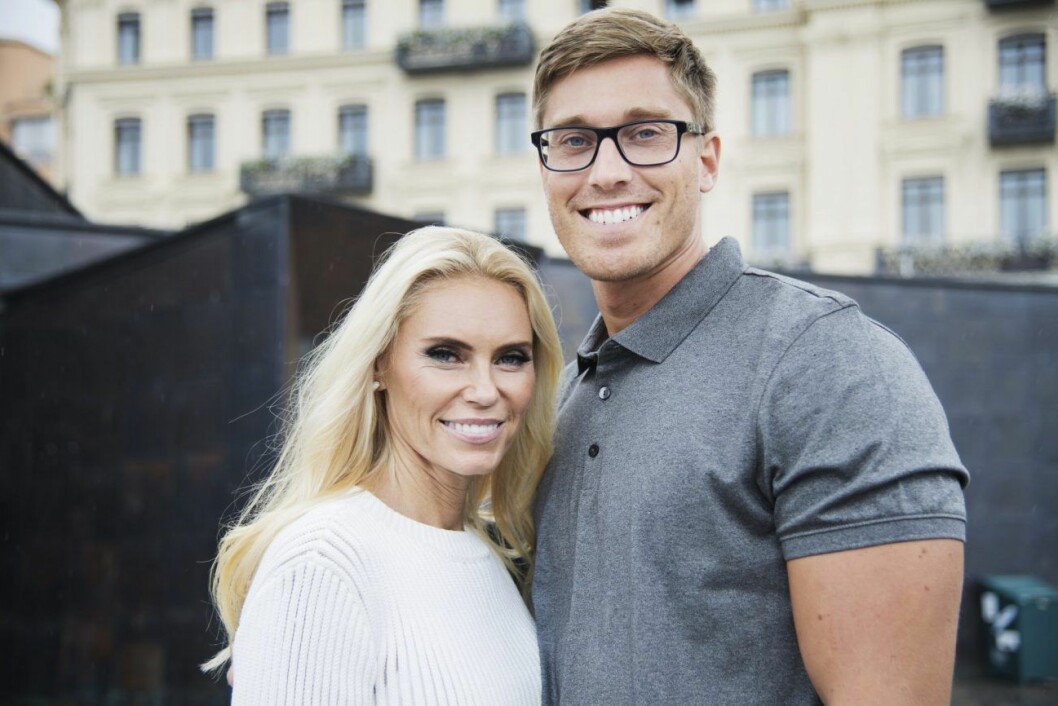 Anna Anka med nya fästmannen David Johansson. Anna Anka och David Johansson