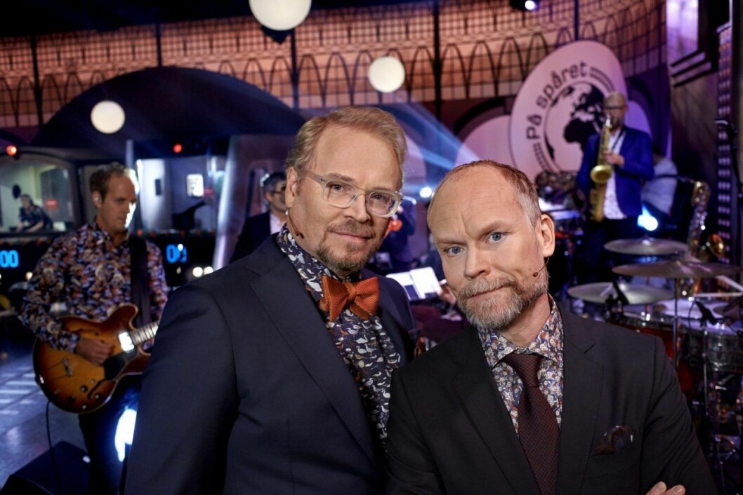 På spårets programledare Fredrik Lindström och Kristian Luuk. Kristian Luuk Fredrik Lindström På spåret