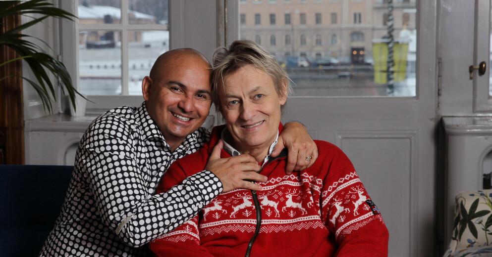 Konstnären Lars Lerin tillsammans med maken Manoel "Junior" Marques Lerin år 2017. Lars Lerin och Junior