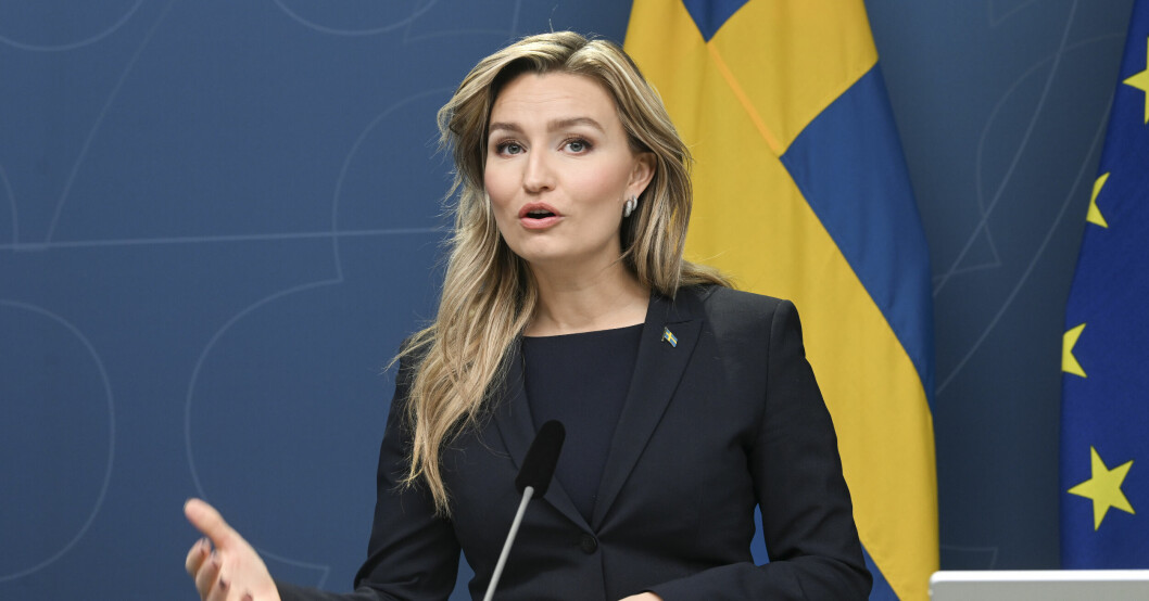 KD:s Ebba Busch talade om vikten av att kunna använda anonyma vittnen. KD:s Ebba Busch talade om vikten av att kunna använda anonyma vittnen.