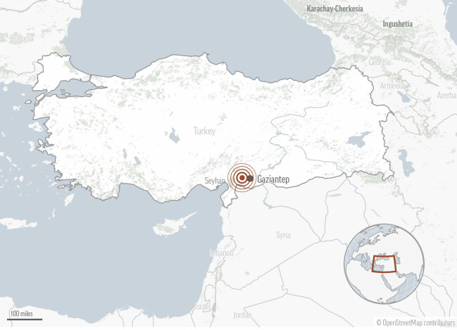 Här, i södra Turkiet, var skalvet som värst, bara några mil från gränsen till Syrien.
