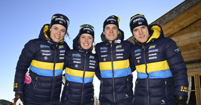 Hanna Öberg, Elvira Öberg, Martin Ponsiluoma och Sebastian Samuelsson inför skidskytte-VM i tyska Oberhof. Hanna Öberg, Elvira Öberg, Martin Ponsiluoma och Sebastian Samuelsson.