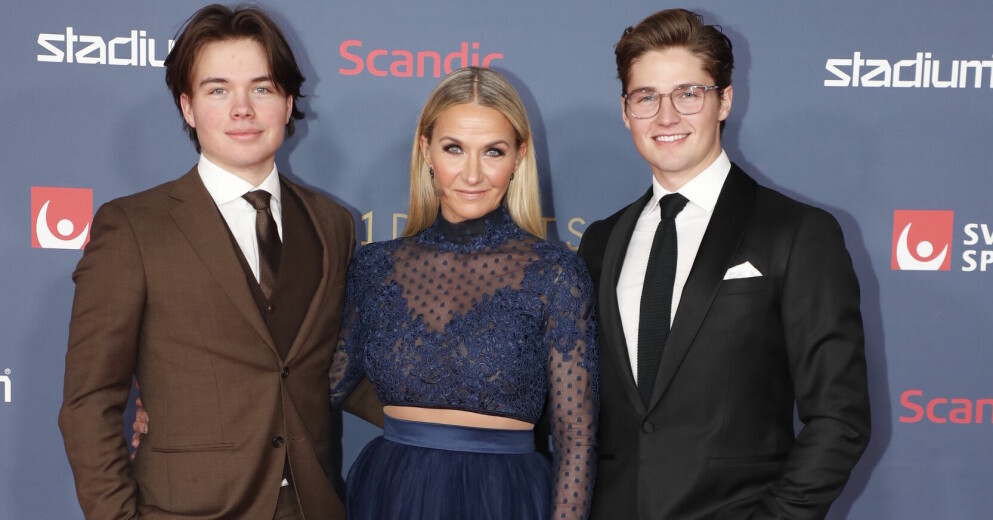 Leon, Kristin och Filip på Idrottsgalan. LEON, KRISTIN, FILIP