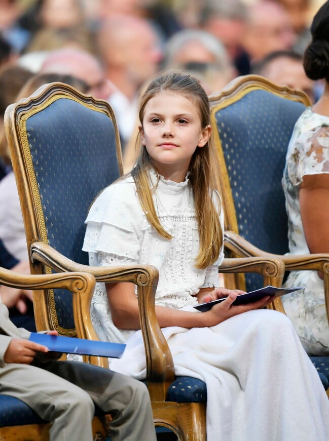 Prinsessan Estelle vid firandet av kronprinsessan Victorias födelsedag. Foto: Karin Törnblom / TT Prinsessan Estelle