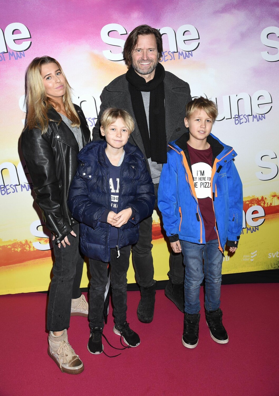 Martin Melin med barnen Charlie, Felix och Fanny. Martin Melin med barnen Charlie, Felix och Fanny.