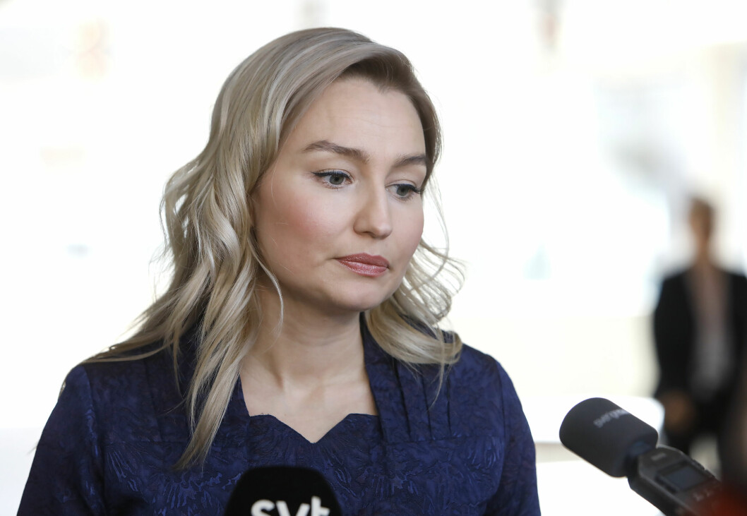 Ebba Buschs offentliga vrede efter hårda orden.