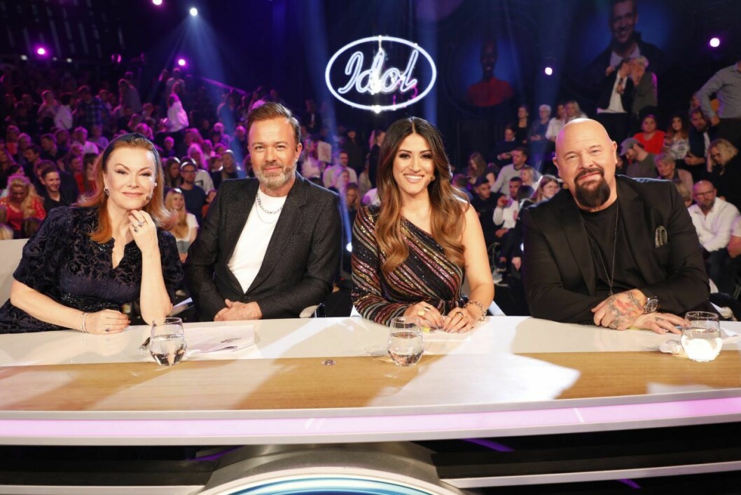 Eminenta Idoljuryn. FOTO: TT Idol-juryn med Kishti Tomita, Alexander Kronlund, Nikki Amini och Anders Bagge.