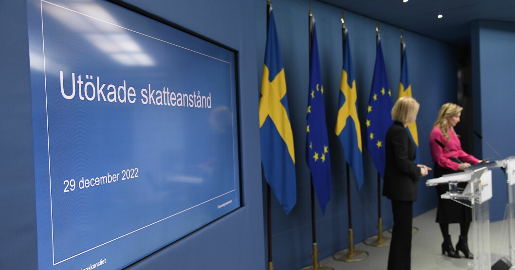 Regeringens förslag om utökade skatteanstånd ligger på riksdagens bord. Regeringens förslag om utökade skatteanstånd ligger på riksdagens bord.